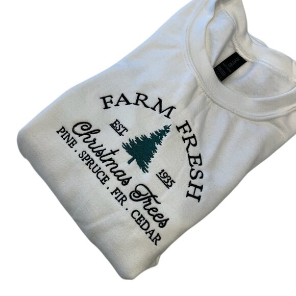 Farm Fresh Christmas Embroidered Sweatshirt - Picture 4 of 4